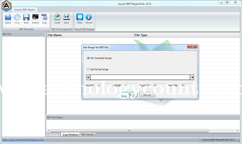 Aryson BKF Recovery Screenshots